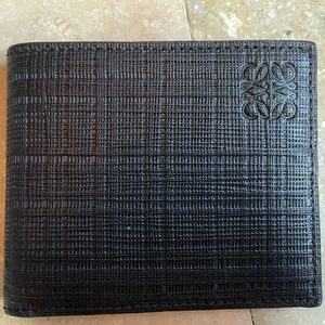 Loewe Men's Wallet Black (Dark Green Inside)